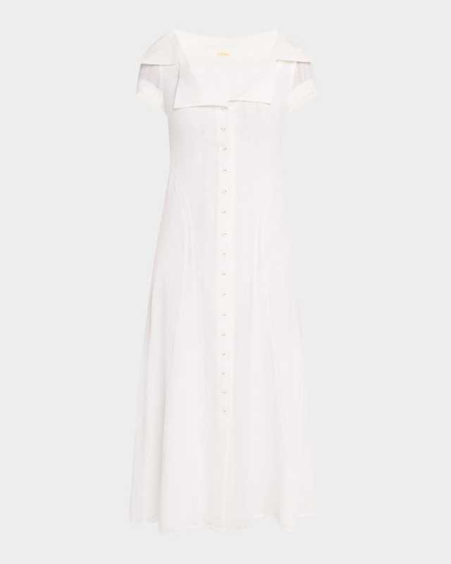 Jeanie Textured Voile Midi Dress